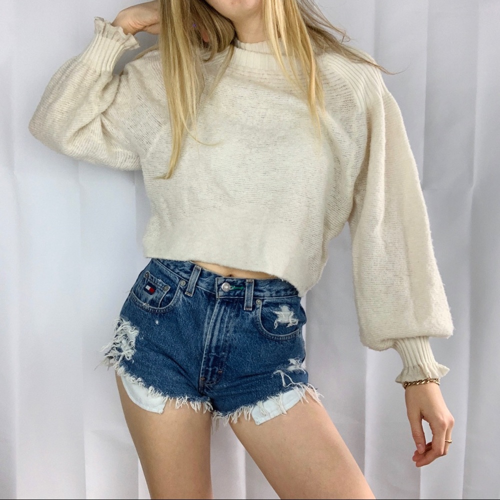 Free People balloon sleeve cozy turtleneck sweater
